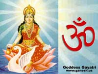 Painting Of The Hindu Goddess Gayatri 